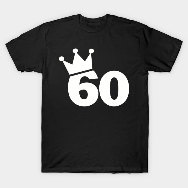 60th birthday crown T-Shirt by Designzz